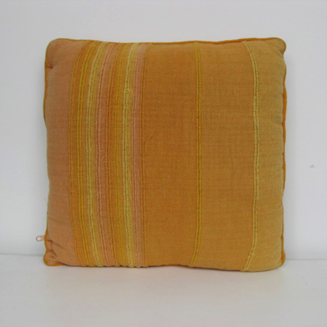 CUSHION, Yellow Self Stripe